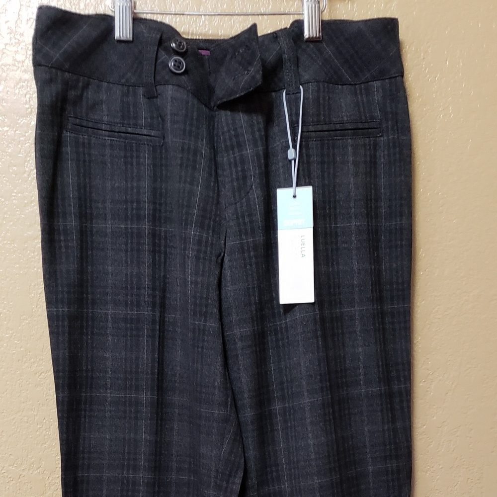 NWT Esprit Luella Plaid Flare Pants
